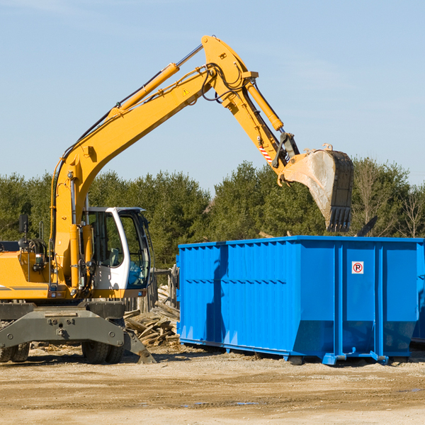 are there any restrictions on where a residential dumpster can be placed in Liberty Center IA